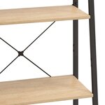 vidaXL Étagère sur pied 4 niveaux Marron clair et noir 56x35x140 cm
