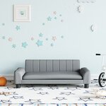 vidaXL Canapé pour enfants gris clair 90x53x30 cm tissu