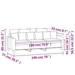 vidaXL Canapé à 3 places Jaune clair 180 cm Tissu