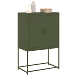 vidaXL Meuble TV vert olive 68x39x60 5 cm acier