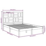 vidaXL Cadre de lit sans matelas blanc bois massif 120x200 cm