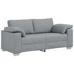 Canapé Loveseat vidaXL Gris clair 140 cm en tissu
