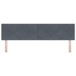 vidaXL Tête de lit LED rembourrée gris foncé 180 cm Velours