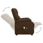 Vidaxl fauteuil releveur inclinable de massage marron foncé tissu