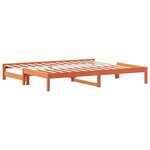 vidaXL Lit de jour avec lit gigogne cire marron 80x200 cm pin massif