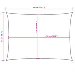 vidaXL Voile de parasol tissu oxford rectangulaire 2 5x4 5 m blanc