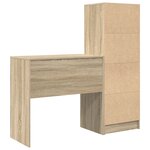 vidaXL Bureau Avec Rangement Chêne Sonoma Bois d'Ingénierie