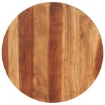 vidaXL Dessus de table bois massif d'acacia rond 15-16 mm 70 cm