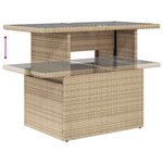 vidaXL Ensemble de canapé de jardin 7 pièces avec coussins Beige Poly Rattan