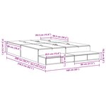 vidaXL Cadre de lit de rangement en chêne de Sonoma 160x200 cm