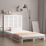 vidaXL Tête de lit murale Blanc 106x3x91 5 cm Bois massif de pin