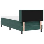 vidaXL Lit à ressort avec matelas vert foncé 100x200 cm en velours