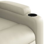 vidaXL Fauteuil inclinable de massage Crème Similicuir