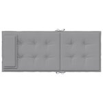 vidaXL Coussins de chaise à dossier haut lot de 2 gris tissu oxford