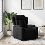 vidaXL Fauteuil inclinable Noir Tissu