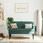 vidaXL Banc avec dossier vert foncé 119 5x64 5x75 cm velours