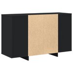 vidaXL Buffet noir Noir Bois d'ingénierie 120 x 41 x 75 cm Buffet noir