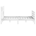 vidaXL Cadre de lit sans matelas blanc 120x190 cm bois massif