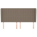 vidaXL Tête de lit avec oreilles Taupe 183x23x118/128 cm Tissu