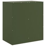 vidaXL Buffet vert olive 67x39x73 cm acier