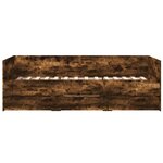 vidaXL Lit de jour et tiroirs chêne fumé 100x200 cm bois d'ingénierie