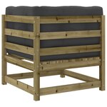 vidaXL Canapés d'angle de jardin avec coussins 2 Pièces bois pin imprégné