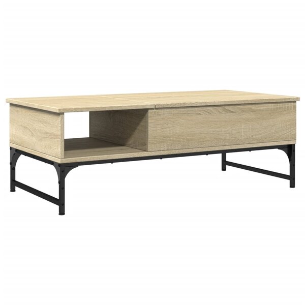 vidaXL Table basse chêne sonoma 100x50x35cm bois d'ingénierie et métal