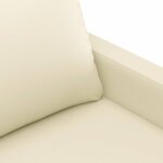 vidaXL Canapé à 3 places Crème 180 cm Similicuir