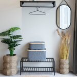 Panier en bambou gris foncé 38 x 26 x 16 cm