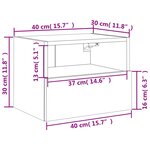 vidaXL Meubles TV muraux 2 Pièces chêne fumé 40x30x30cm bois d'ingénierie