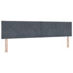 Lit Box Spring vidaXL avec Matelas Gris Foncé 200x200 cm Velours