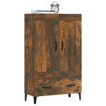 vidaXL Buffet haut Chêne fumé 70x31x115 cm Bois d'ingénierie