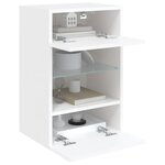 vidaXL Meuble TV mural avec lumières LED blanc 40x30x60 5 cm