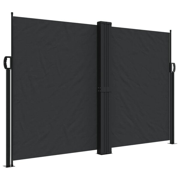 vidaXL Auvent latéral rétractable noir 160x1000 cm