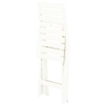 vidaXL Chaises de jardin pliables lot de 2 Plastique Blanc