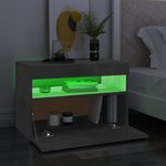 vidaXL Meubles TV avec lumières LED 2 Pièces gris béton 60x35x40 cm