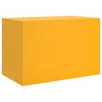vidaXL Meuble TV jaune moutarde 67x39x44 cm acier