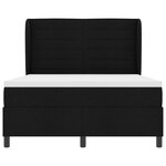 vidaXL Cadre de lit avec matelas noir 140x190 cm en tissu