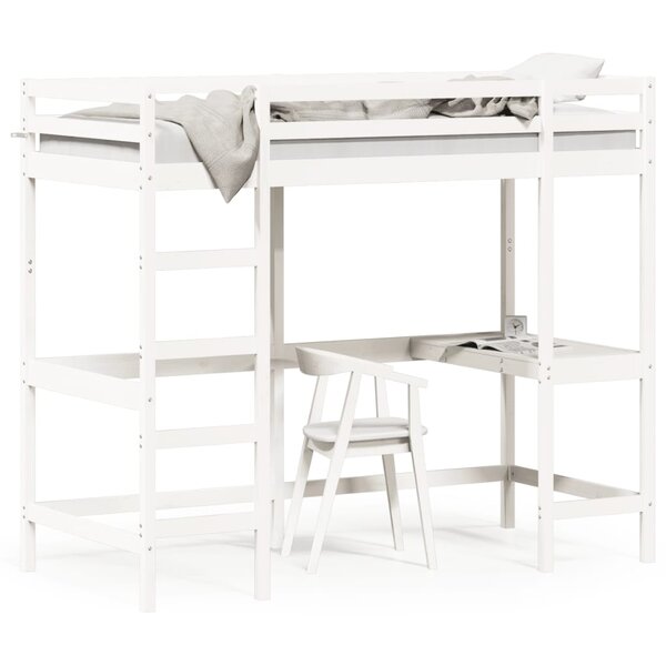 vidaXL Lit superposé sans matelas blanc 90x190 cm bois de pin massif