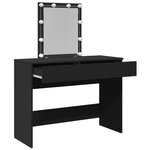 vidaXL Coiffeuse avec LED noir 100x40x130 cm