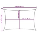 vidaXL Voile d'ombrage 160 g/m² Rouge 2 5x3 5 m PEHD
