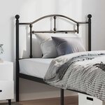 vidaXL Tête de lit métal noir 100 cm