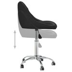 vidaXL Chaise de bureau pivotante Noir Similicuir