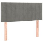 vidaXL Tête de lit à LED Gris clair 90x5x78/88 cm Velours