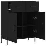 vidaXL Buffet noir 69 5x34x90 cm bois d'ingénierie