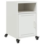 vidaXL Tables de chevet 2 Pièces blanc 36x39x59 cm acier