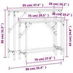 vidaXL Tables console 2 Pièces sonoma gris bois d'ingénierie