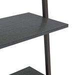 vidaXL Étagère inclinée à 5 niveaux Noir 64x34x185 5 cm