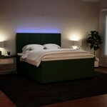 vidaXL Sommier à lattes de lit et matelas Vert foncé 180x200cm Velours