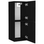 vidaXL Ensemble de meubles de salle de bain Noir Aggloméré